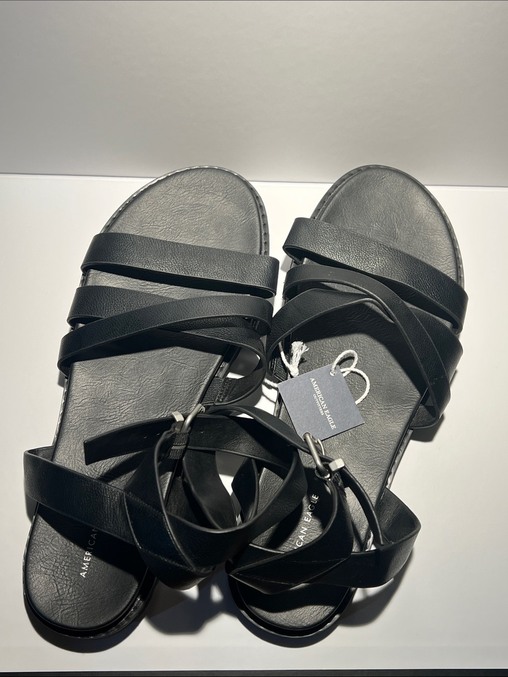 American Eagle Outfitters Black Multi-Strap Sandals